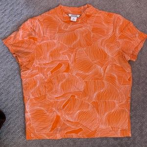 Monki Orange Mockneck Cropped Top